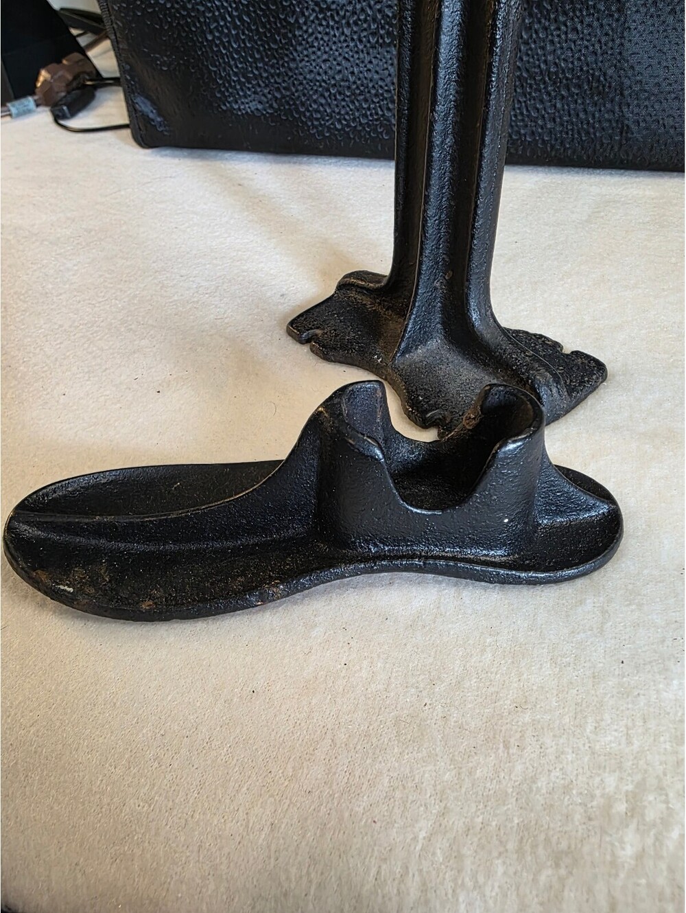 Antique Cast Iron Cobbler Shoe Last With Stand Removable Shoemaker Tool